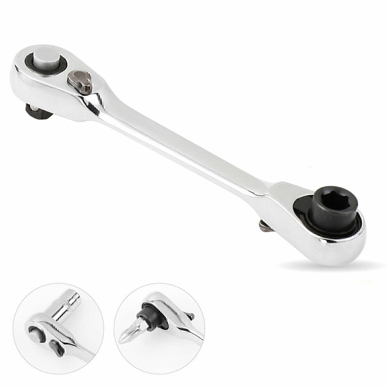 DURAFORCE New 1/4" Mini Double-Ended Quick Socket Ratchet Wrench Rod Screwdriver Bit Tool!