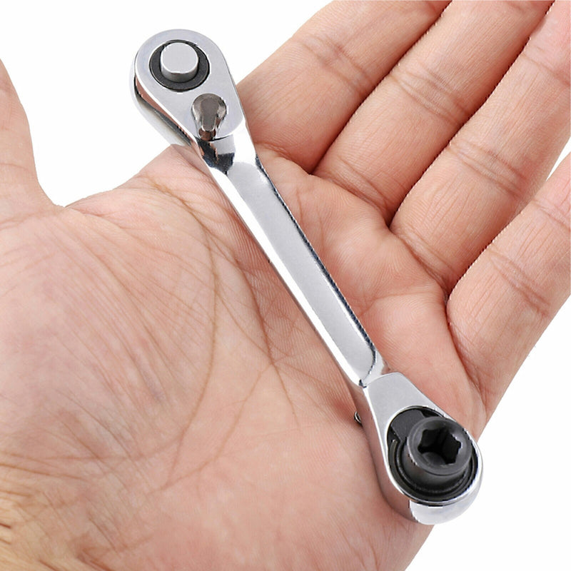 DURAFORCE New 1/4" Mini Double-Ended Quick Socket Ratchet Wrench Rod Screwdriver Bit Tool!