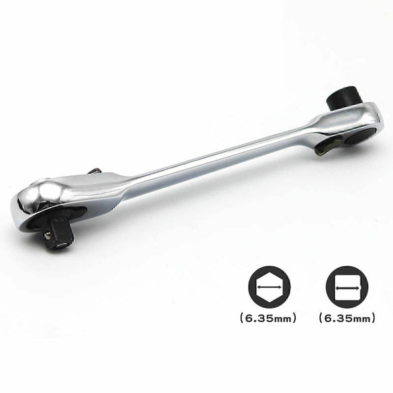 DURAFORCE New 1/4" Mini Double-Ended Quick Socket Ratchet Wrench Rod Screwdriver Bit Tool!