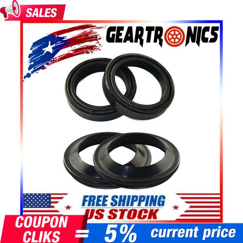 DURAFORCE Motorcycle 43x55x11 Front Fork Damper Shock 2Pcs Oil Seal & 2Pcs Dust Seal Kit*