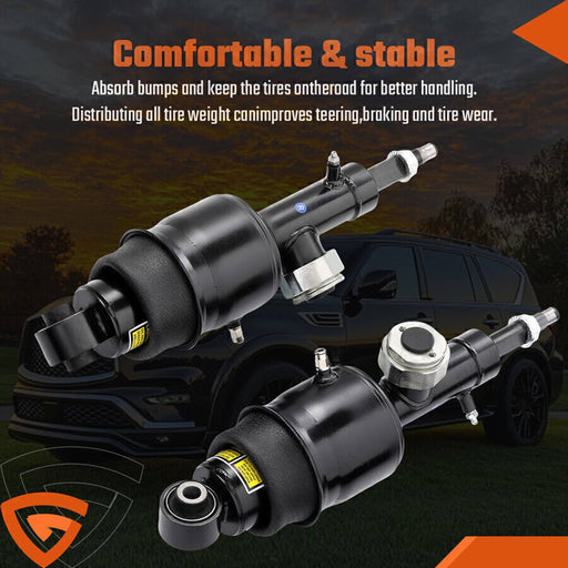 DURAFORCE Pair Rear Hydraulic Air Suspension Shock Struts For Infiniti QX56 QX80 2011-20 A