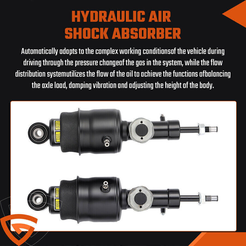 DURAFORCE Pair Rear Hydraulic Air Suspension Shock Struts For Infiniti QX56 QX80 2011-20 A