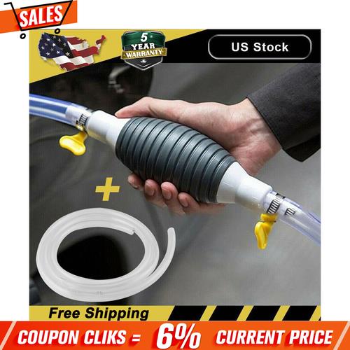 DURAFORCE Siphon Hand Pump Portable Manual Car Fuel Transfer Pump for Gas Gasoline Petrol!