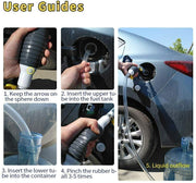 DURAFORCE Siphon Hand Pump Portable Manual Car Fuel Transfer Pump for Gas Gasoline Petrol!