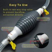 DURAFORCE Siphon Hand Pump Portable Manual Car Fuel Transfer Pump for Gas Gasoline Petrol!