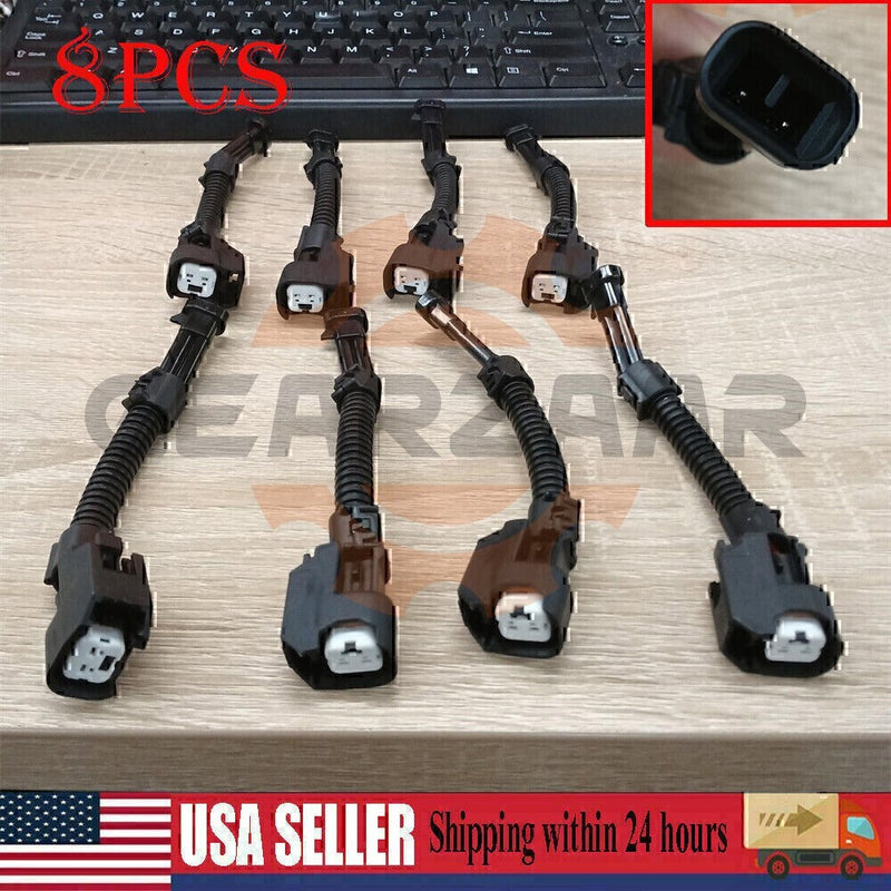 DURAFORCE 8PCS EV6 FEMALE TO DELPHI MALE FUEL INJECTOR CONNECTOR ADAPTER NEW FOR GM ENGINE