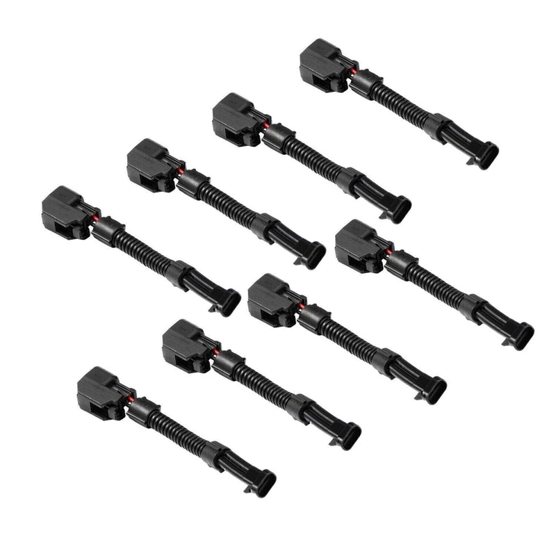 DURAFORCE 8PCS EV6 FEMALE TO DELPHI MALE FUEL INJECTOR CONNECTOR ADAPTER NEW FOR GM ENGINE