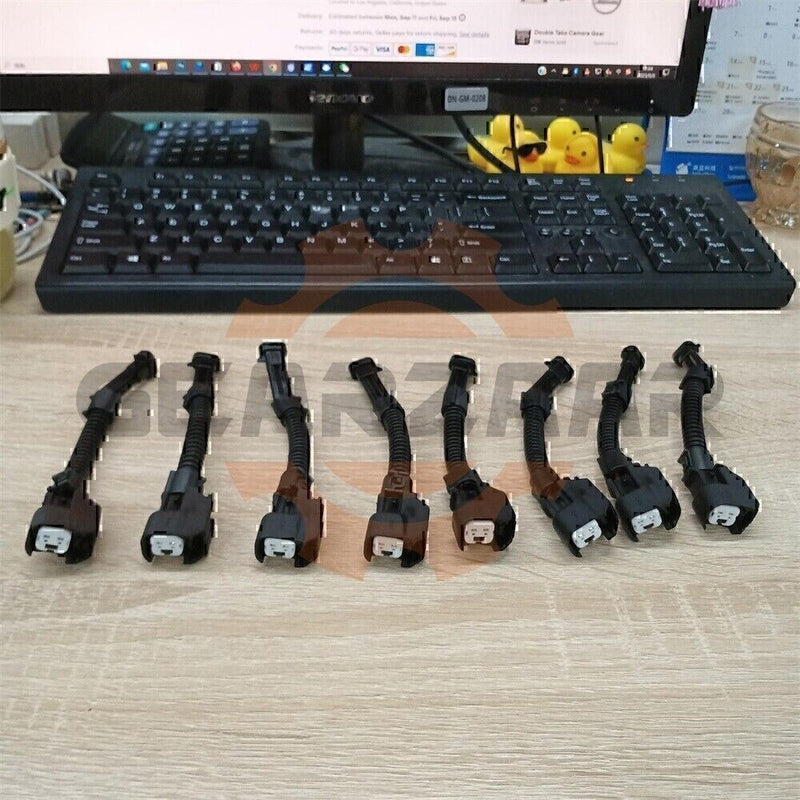 DURAFORCE 8PCS EV6 FEMALE TO DELPHI MALE FUEL INJECTOR CONNECTOR ADAPTER NEW FOR GM ENGINE