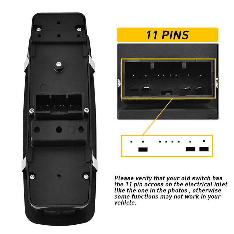 DURAFORCE Master Power Window Control Switch For 2011-2022 Dodge Charger Chrysler Ram 1500