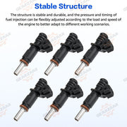 DURAFORCE 6pc Fuel Injectors 7531634 For BMW 328i 330i 525i 528i 530i X3 X5 Z4 13537531634
