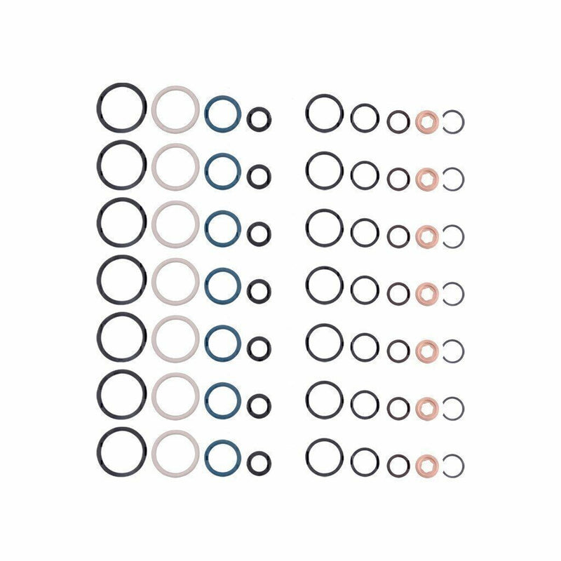 DURAFORCE Oil Rail Leak Repair Kit Orings Tool Injector Seal Kit For Ford Powerstroke 6.0