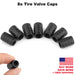 DURAFORCE 8x Universal Tire Valve Stem Caps Kit For Car, Truck Standard Fitting (Black)