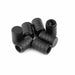 DURAFORCE 8x Universal Tire Valve Stem Caps Kit For Car, Truck Standard Fitting (Black)