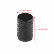 DURAFORCE 8x Universal Tire Valve Stem Caps Kit For Car, Truck Standard Fitting (Black)