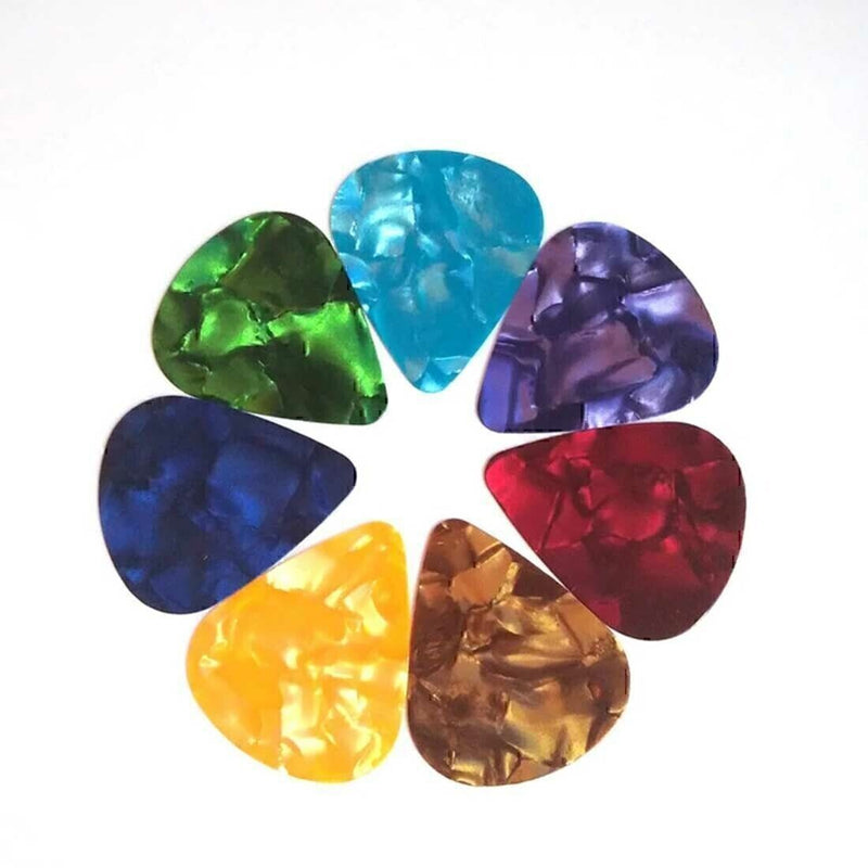 DURAFORCE 100pc Guitar Picks Celluloid Thin Acoustic Electric Plectrums Colorful 0.46MM US