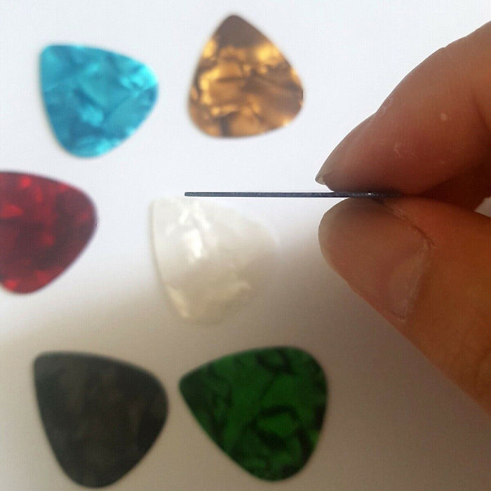DURAFORCE 100pc Guitar Picks Celluloid Thin Acoustic Electric Plectrums Colorful 0.46MM US