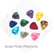 DURAFORCE 100pc Guitar Picks Celluloid Thin Acoustic Electric Plectrums Colorful 0.46MM US