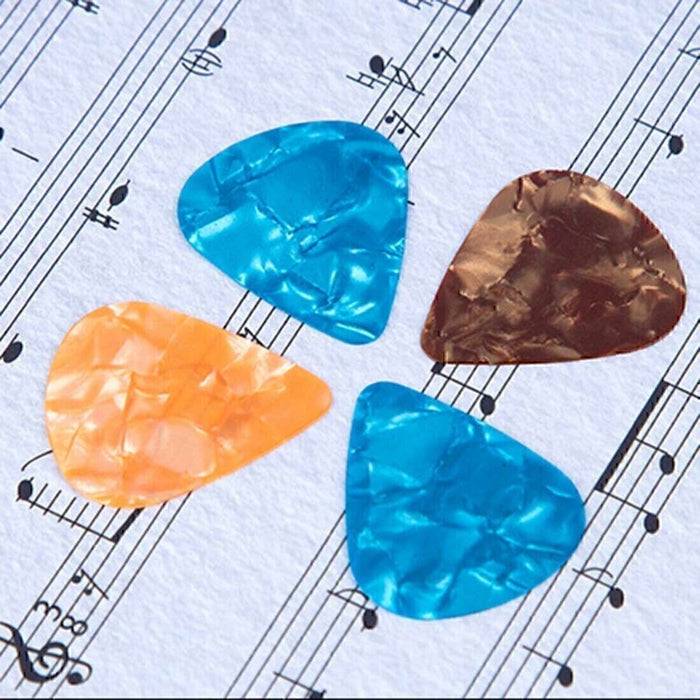 DURAFORCE 100pc Guitar Picks Celluloid Thin Acoustic Electric Plectrums Colorful 0.46MM US