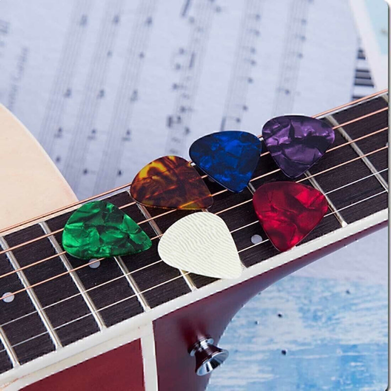 DURAFORCE 100pc Guitar Picks Celluloid Thin Acoustic Electric Plectrums Colorful 0.46MM US