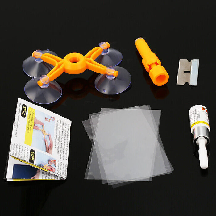 DURAFORCE Car Windshield Windscreen Glass Scratch Chip Crack Repair Fix Tools DIY Kit