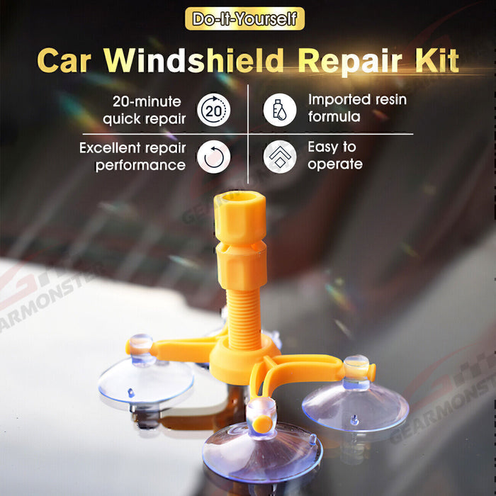 DURAFORCE Car Windshield Windscreen Glass Scratch Chip Crack Repair Fix Tools DIY Kit
