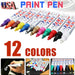 DURAFORCE 12 Paint Pen Marker Waterproof Permanent Car Tire Lettering Rubber Rock Glass US
