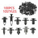 DURAFORCE 100PCS Universal Fender Clips Trim Push Pin Rivet Bumper Fastener Panel Retainer