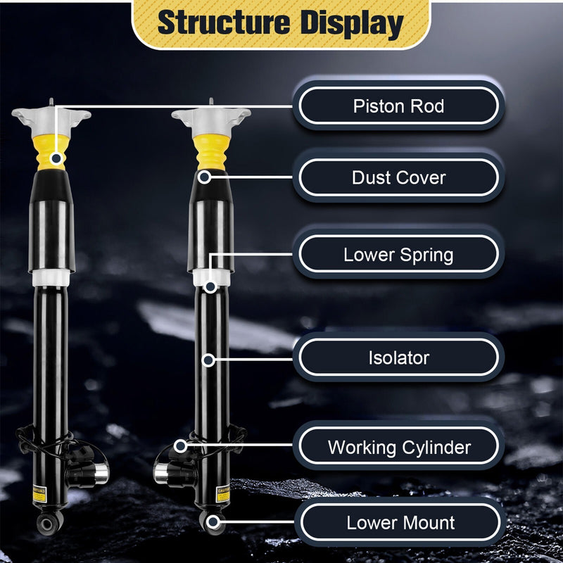DURAFORCE Pair Rear Shock Absorbers Struts For 2015-19 Lincoln MKC EJ7Z18125G Electronic