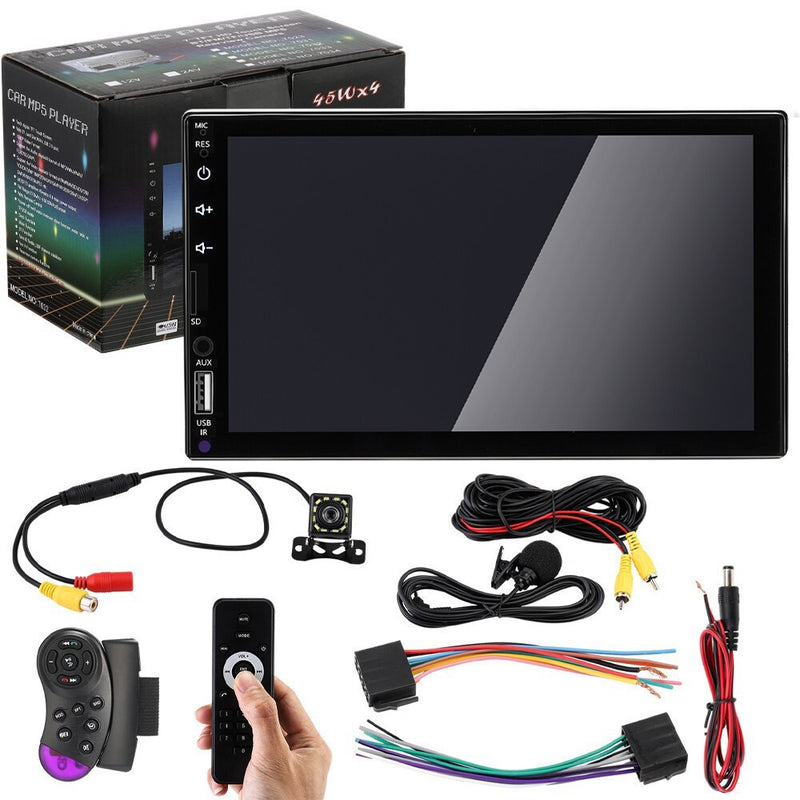 DURAFORCE 7" Car Radio Apple Andriod Carplay Car Stereo Touch Screen Double 2Din+Camera US