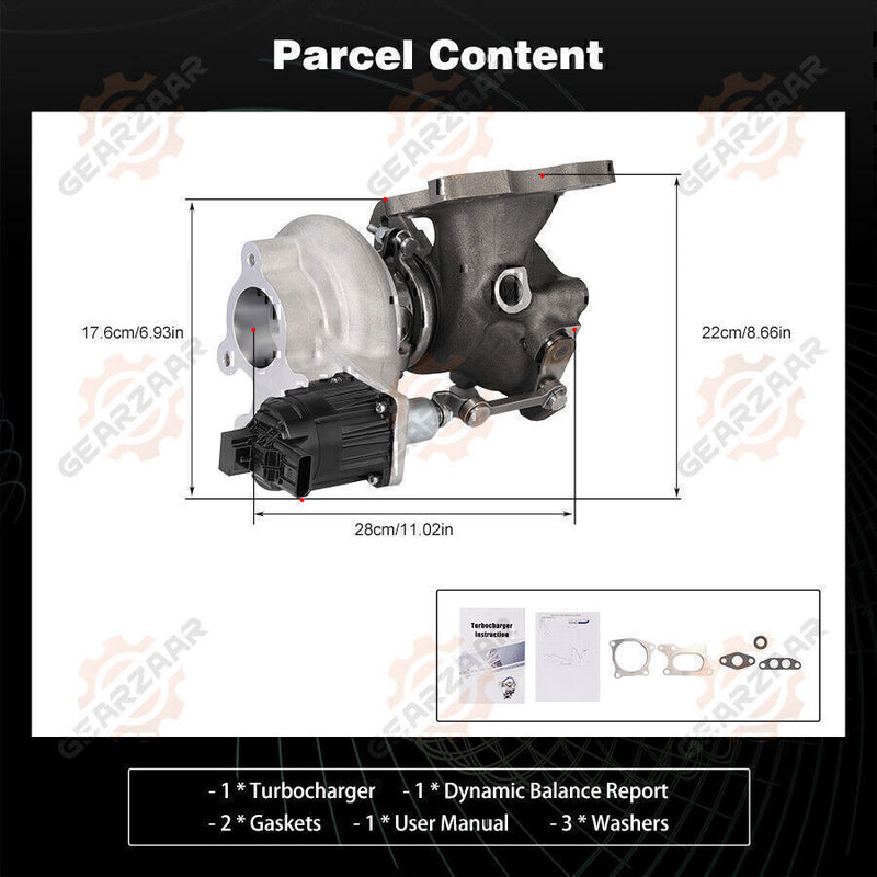 DURAFORCE 49373-07011 New Turbo Turbocharger For 2016-2021 Honda Civic CR-V 1.5L L15B7
