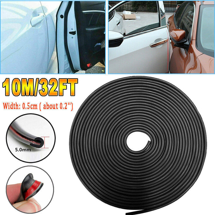 DURAFORCE 32ft U Shape Rubber Seal FOR Car Door Edge Guard Molding Trim Protectors Strip