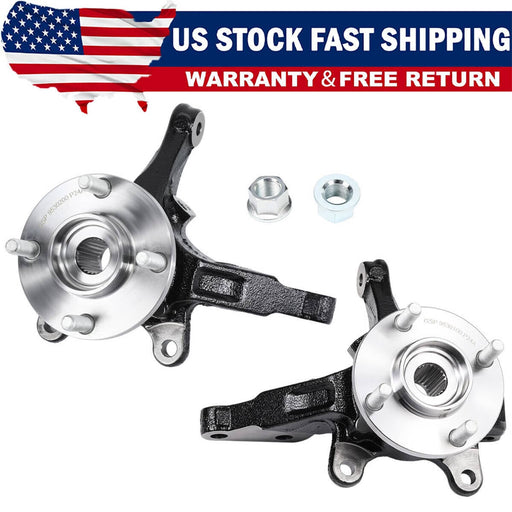 DURAFORCE Pair Front LH RH Wheel Bearing Hub Knuckle Assembly Fits 13-19 Nissan Versa 1.6L