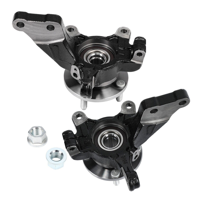 DURAFORCE Pair Front LH RH Wheel Bearing Hub Knuckle Assembly Fits 13-19 Nissan Versa 1.6L