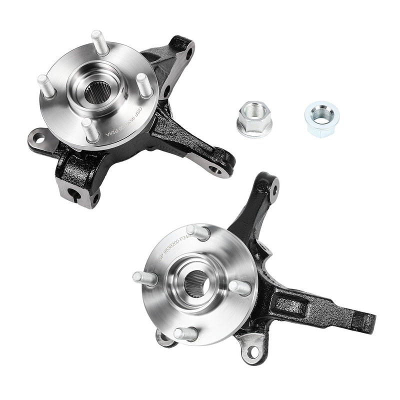 DURAFORCE Pair Front LH RH Wheel Bearing Hub Knuckle Assembly Fits 13-19 Nissan Versa 1.6L