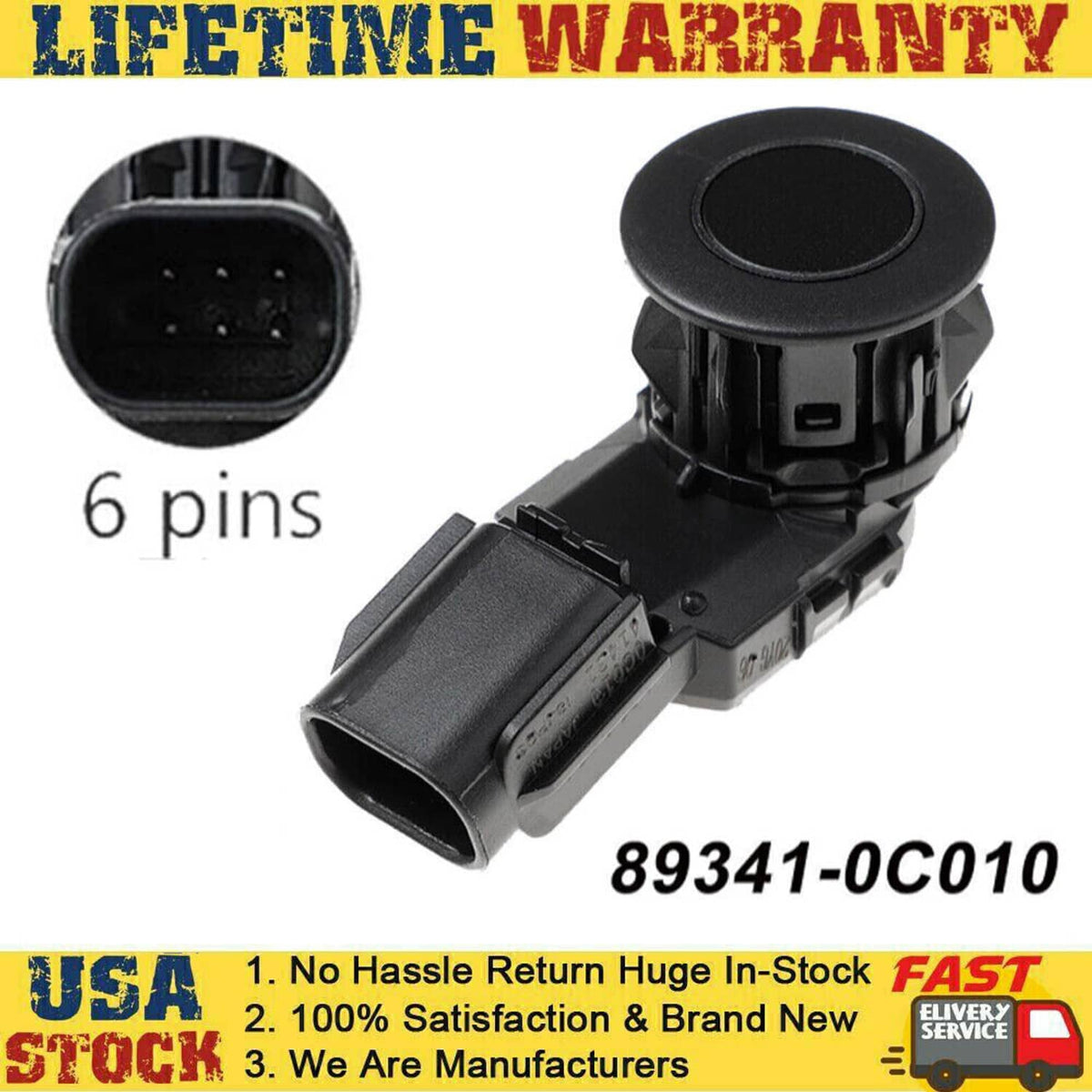 Front Rear Bumper Parking Assist Object Sensor for Toyota Rav4 Tacoma ...