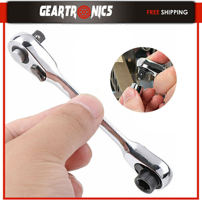 DURAFORCE Gearzaar 1/4" Mini Double-Ended Quick Socket Ratchet Wrench Rod Screwdriver Bit*