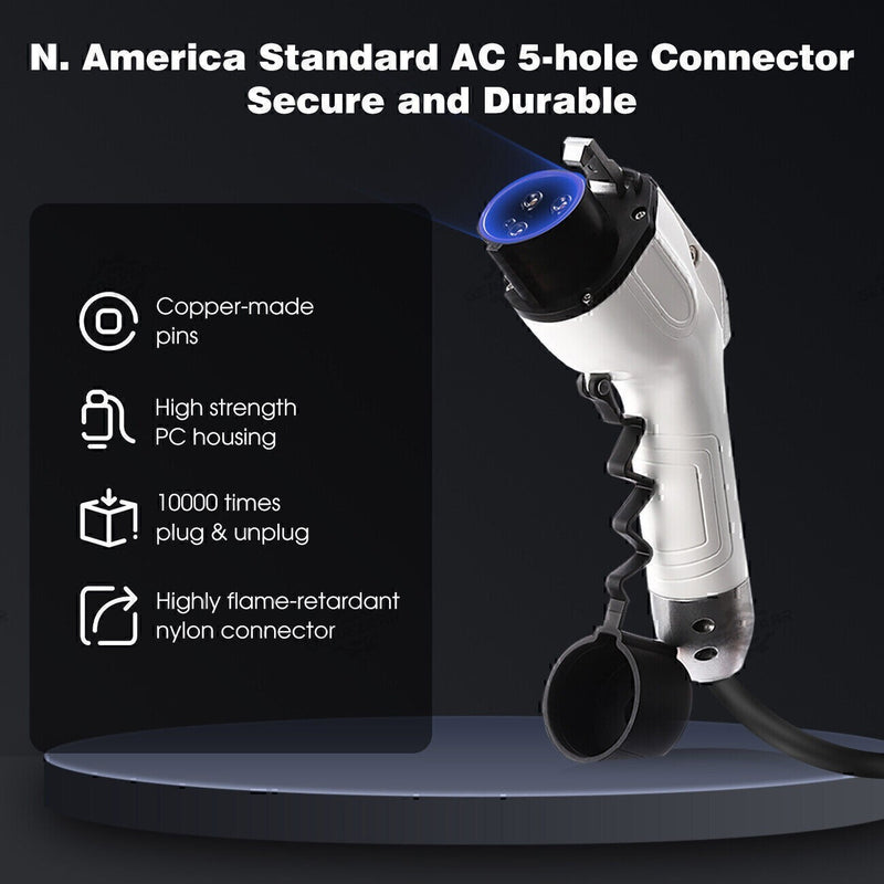 DURAFORCE EV Charger 16A Electric Car Portable Charging Cable NEMA6-20 EVSE 110V-220V US