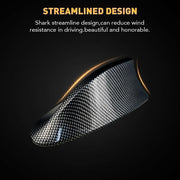 DURAFORCE Carbon Fiber Shark Fin Roof Antenna Car AUTO Aerial FM AM Radio Signal-Universal