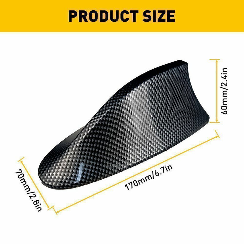 DURAFORCE Carbon Fiber Shark Fin Roof Antenna Car AUTO Aerial FM AM Radio Signal-Universal