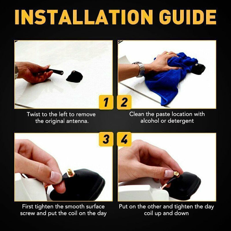DURAFORCE Carbon Fiber Shark Fin Roof Antenna Car AUTO Aerial FM AM Radio Signal-Universal