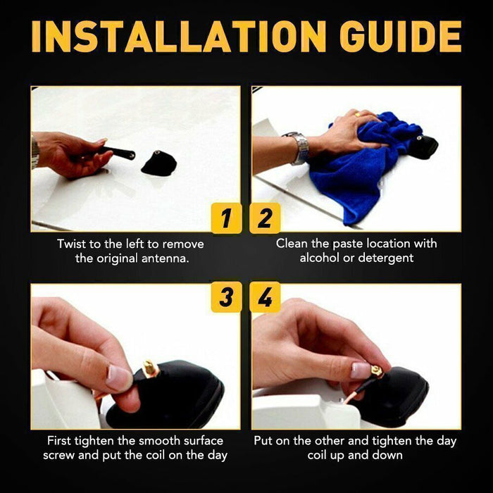 DURAFORCE Carbon Fiber Shark Fin Roof Antenna Car AUTO Aerial FM AM Radio Signal-Universal