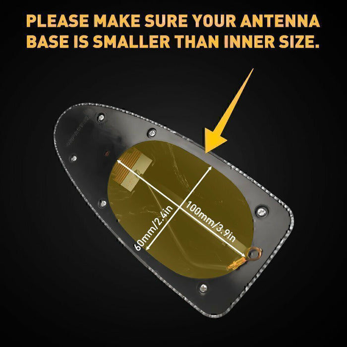 DURAFORCE Carbon Fiber Shark Fin Roof Antenna Car AUTO Aerial FM AM Radio Signal-Universal