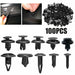 DURAFORCE 100Pack Fender Clips Trim Car Auto Push Pin Rivet Bumper Fastener Panel Retaine!