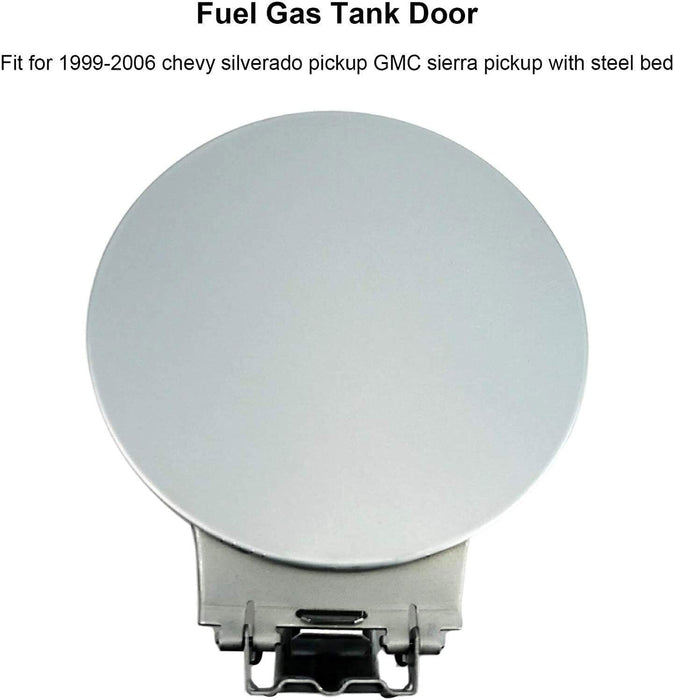 DURAFORCE Fuel Filler Cap Gas Tank Door Cover Fit 1999-06 Chevrolet Silverado 1500 2500 HD