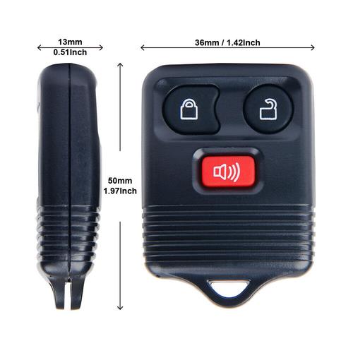 DURAFORCE 2pc Keyless Entry Car Remote Control Key Fob Transmitter Alarm Fit Ford F150 250