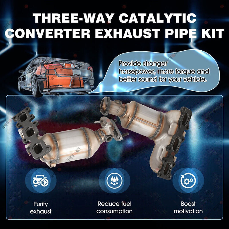 DURAFORCE Set of 2 Catalytic Converter For 2013-2019 Ford Explorer Front Left + Right