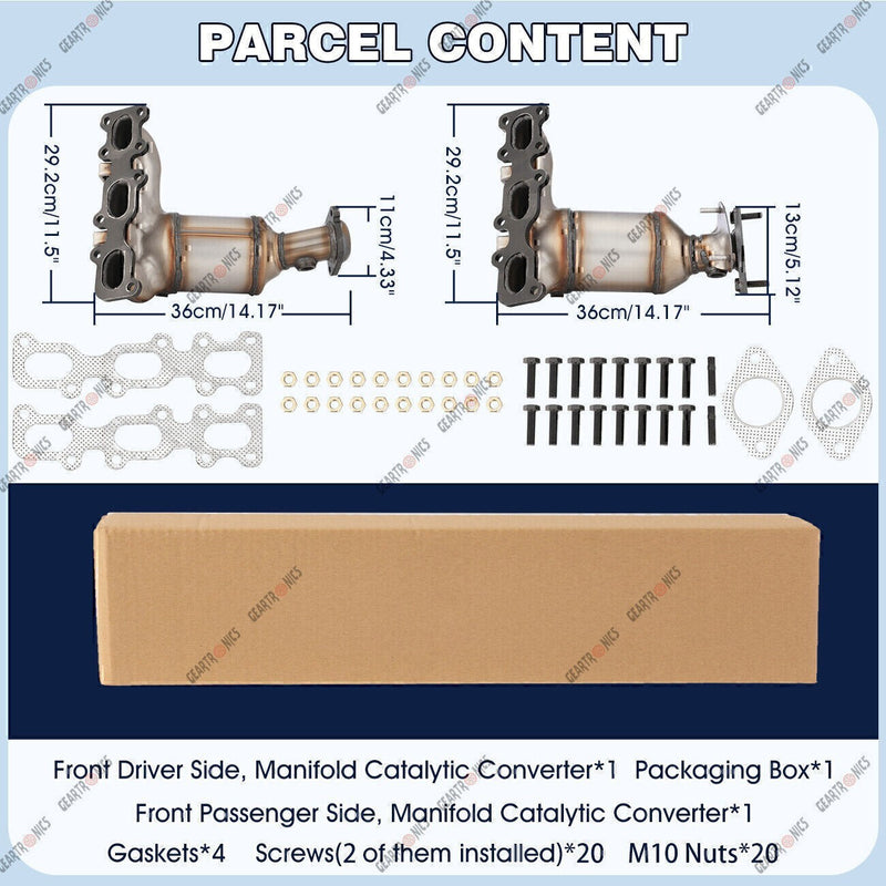 DURAFORCE Set of 2 Catalytic Converter For 2013-2019 Ford Explorer Front Left + Right
