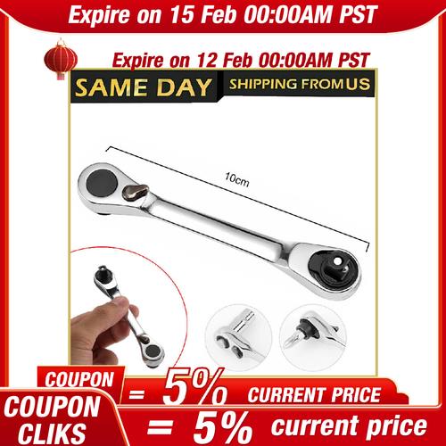 DURAFORCE Mini 1/4inch Double Ended Quick Socket Ratchet Wrench Rod Screwdriver Bit 1PC US