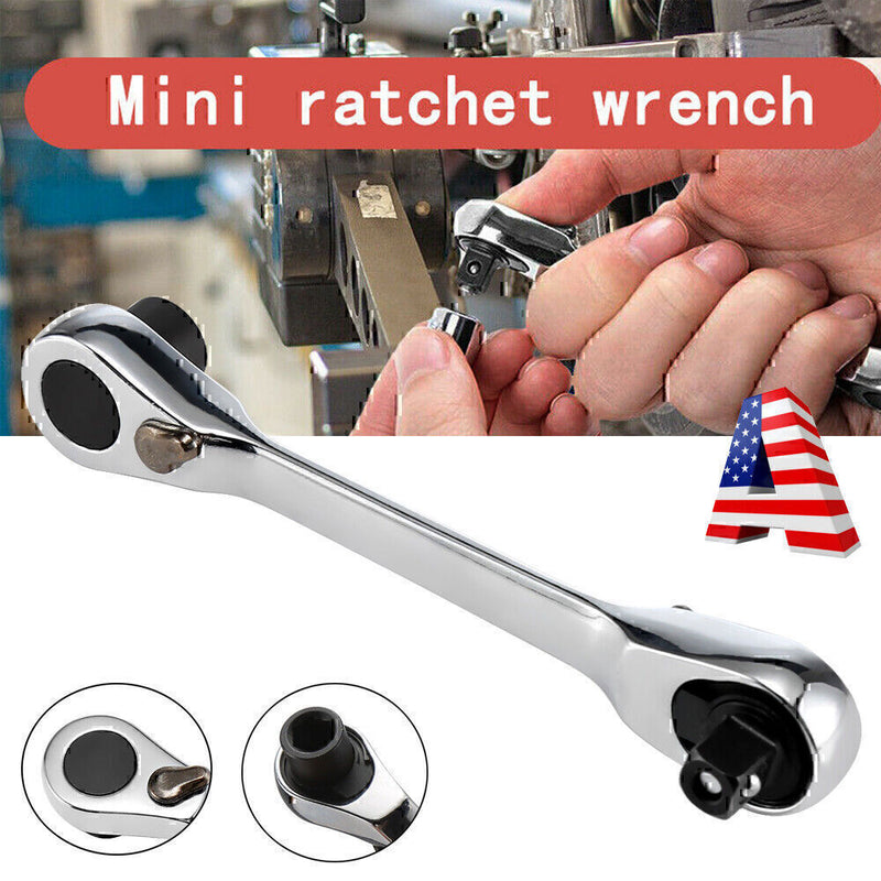 DURAFORCE Mini 1/4inch Double Ended Quick Socket Ratchet Wrench Rod Screwdriver Bit 1PC US