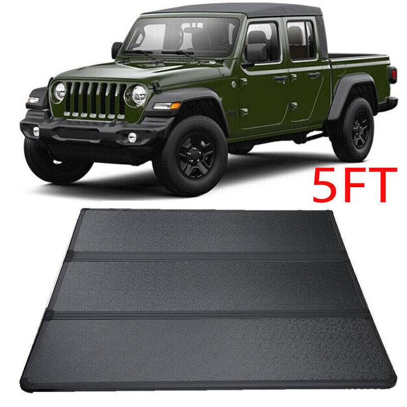 DURAFORCE For 2020-2023 Jeep Gladiator JT 5FT Hard Tri-Fold Tonneau Cover Truck Bed Cover/
